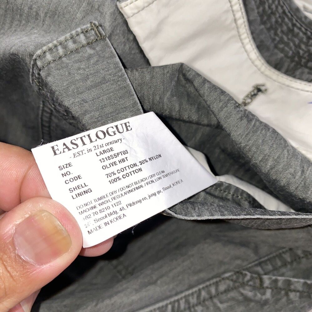 Eastlogue Utility Cotton Nylon Green Pants Size Large Rare Excellent Condition - Picture 13 of 13